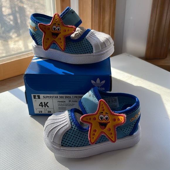 adidas Superstar 360 SNDL FX4934 Size 4K Starfish Blue Sandals - Picture 4 of 4